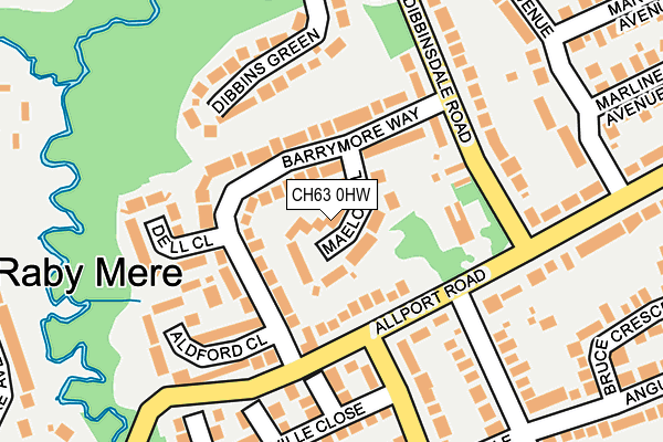 CH63 0HW map - OS OpenMap – Local (Ordnance Survey)