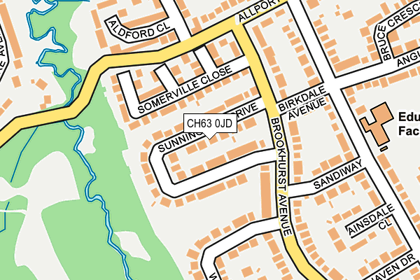 CH63 0JD map - OS OpenMap – Local (Ordnance Survey)