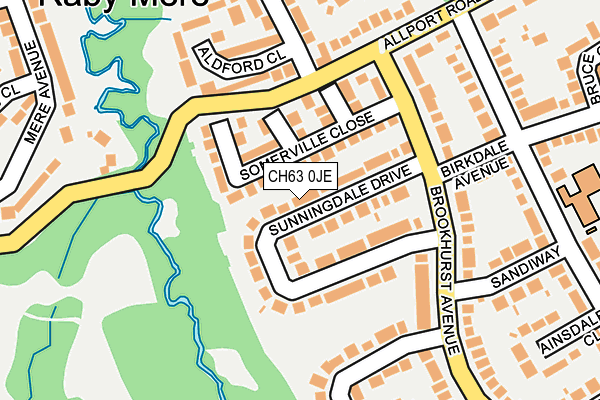 CH63 0JE map - OS OpenMap – Local (Ordnance Survey)