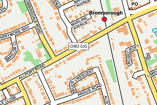 CH63 0JG map - OS OpenMap – Local (Ordnance Survey)