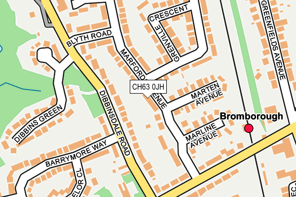 CH63 0JH map - OS OpenMap – Local (Ordnance Survey)