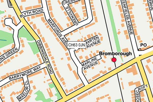 CH63 0JN map - OS OpenMap – Local (Ordnance Survey)