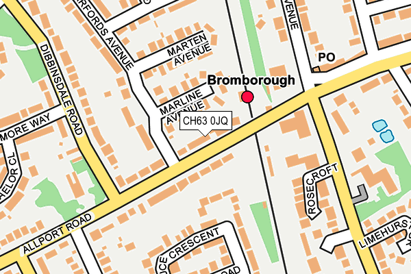 CH63 0JQ map - OS OpenMap – Local (Ordnance Survey)