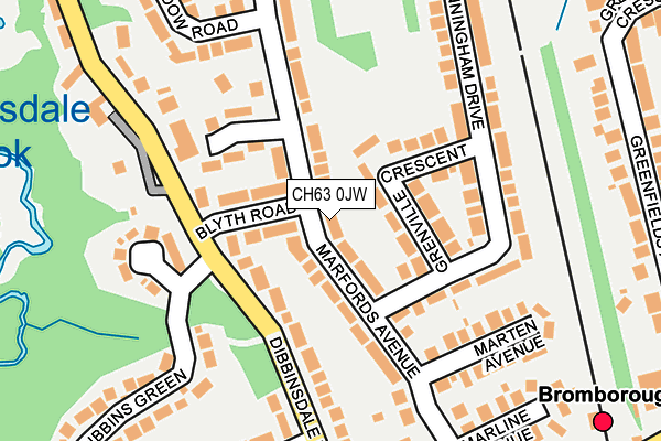 CH63 0JW map - OS OpenMap – Local (Ordnance Survey)