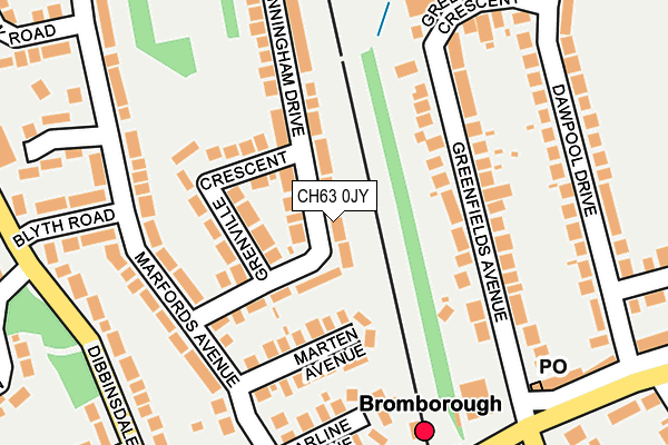 CH63 0JY map - OS OpenMap – Local (Ordnance Survey)