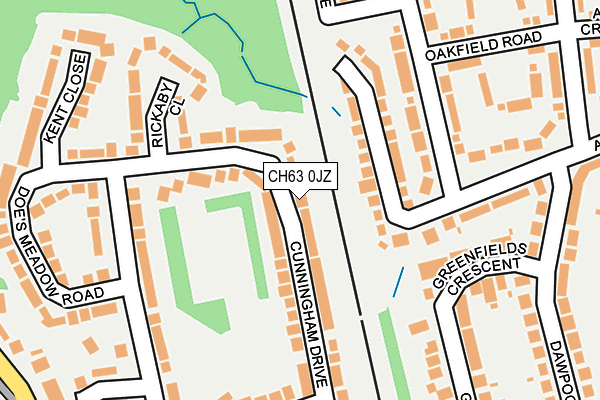 CH63 0JZ map - OS OpenMap – Local (Ordnance Survey)