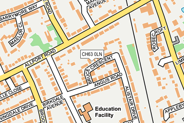 CH63 0LN map - OS OpenMap – Local (Ordnance Survey)