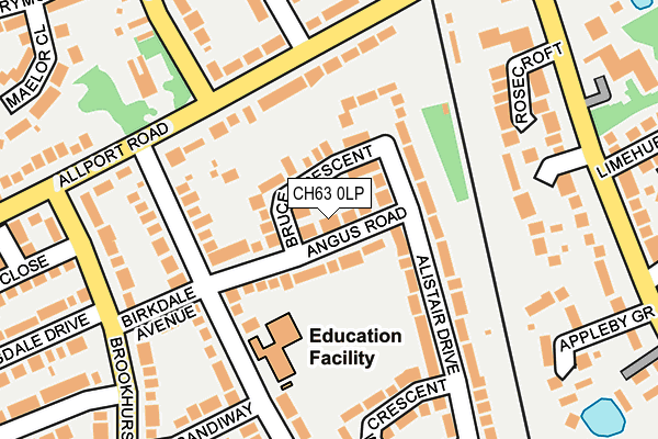 CH63 0LP map - OS OpenMap – Local (Ordnance Survey)