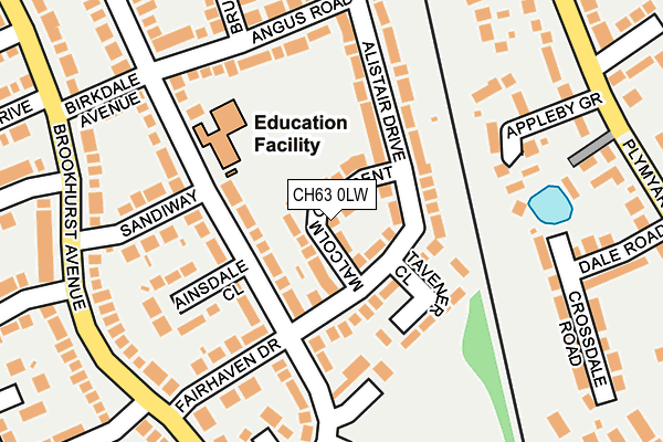 CH63 0LW map - OS OpenMap – Local (Ordnance Survey)