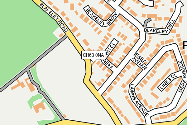 CH63 0NA map - OS OpenMap – Local (Ordnance Survey)