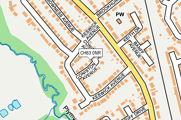 CH63 0NR map - OS OpenMap – Local (Ordnance Survey)