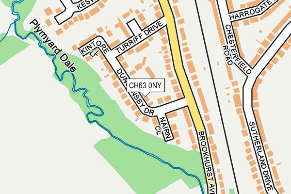 CH63 0NY map - OS OpenMap – Local (Ordnance Survey)