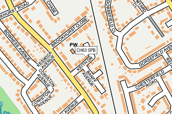 CH63 0PB map - OS OpenMap – Local (Ordnance Survey)