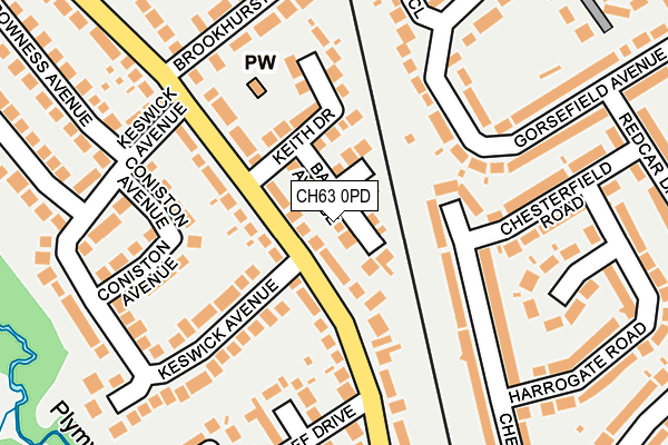 CH63 0PD map - OS OpenMap – Local (Ordnance Survey)