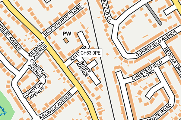 CH63 0PE map - OS OpenMap – Local (Ordnance Survey)