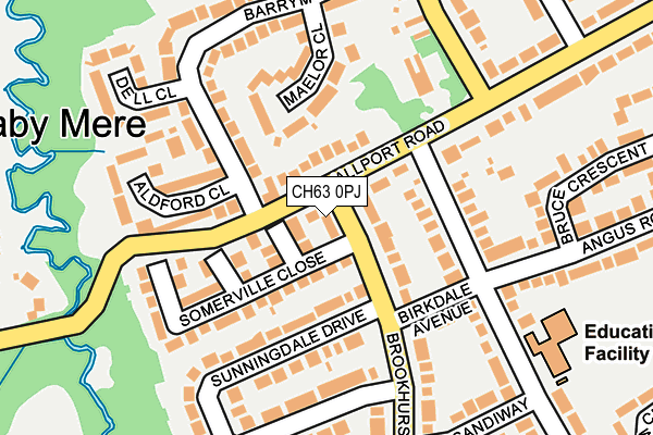 CH63 0PJ map - OS OpenMap – Local (Ordnance Survey)