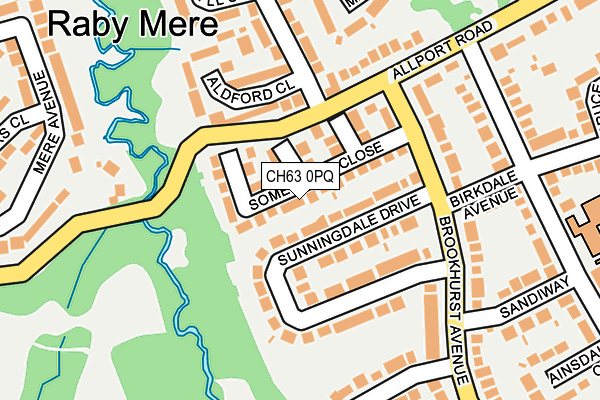 CH63 0PQ map - OS OpenMap – Local (Ordnance Survey)