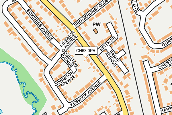 CH63 0PR map - OS OpenMap – Local (Ordnance Survey)