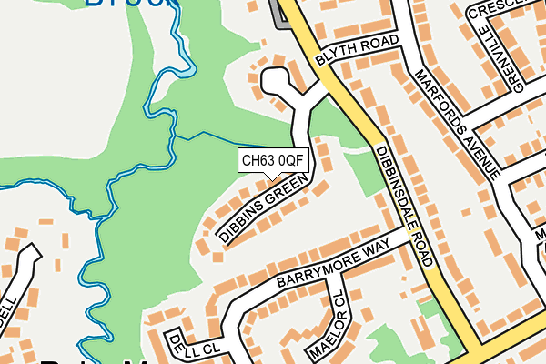 CH63 0QF map - OS OpenMap – Local (Ordnance Survey)