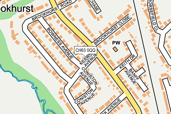 CH63 0QQ map - OS OpenMap – Local (Ordnance Survey)