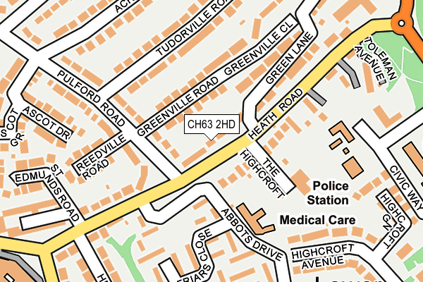 CH63 2HD map - OS OpenMap – Local (Ordnance Survey)