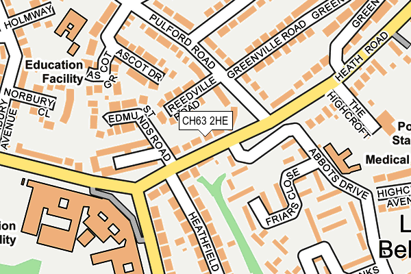 CH63 2HE map - OS OpenMap – Local (Ordnance Survey)