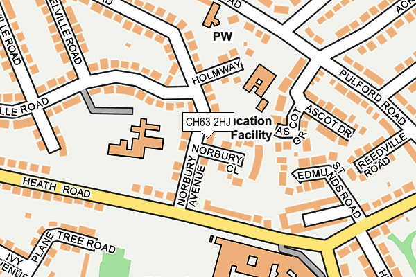 CH63 2HJ map - OS OpenMap – Local (Ordnance Survey)
