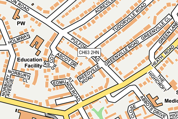 CH63 2HN map - OS OpenMap – Local (Ordnance Survey)