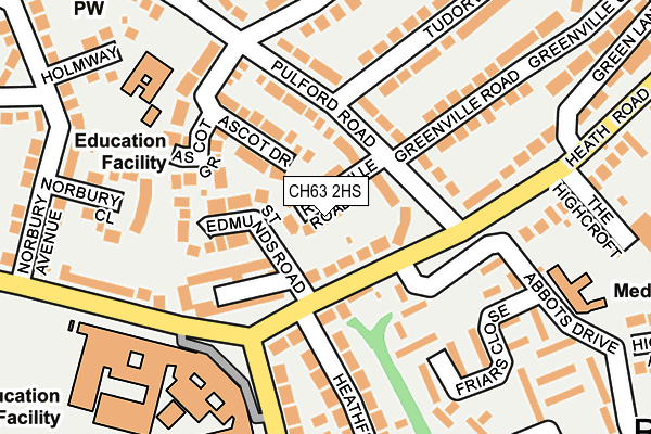 CH63 2HS map - OS OpenMap – Local (Ordnance Survey)