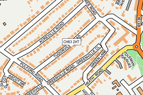 CH63 2HT map - OS OpenMap – Local (Ordnance Survey)