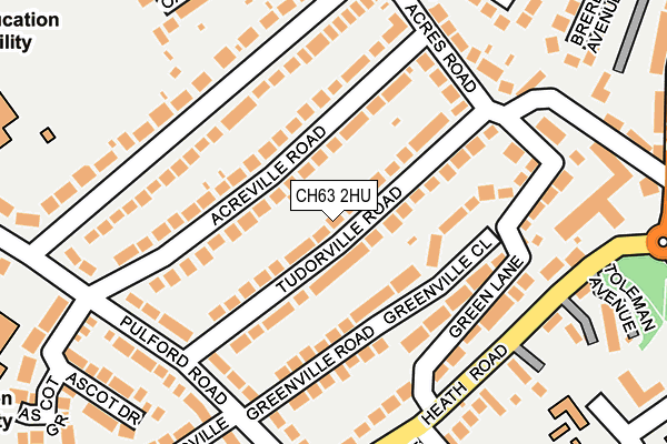 CH63 2HU map - OS OpenMap – Local (Ordnance Survey)