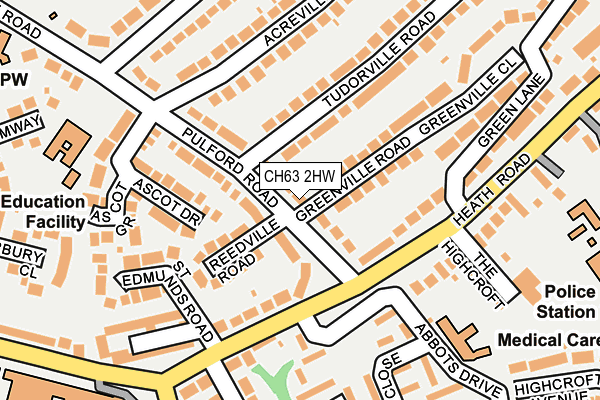 CH63 2HW map - OS OpenMap – Local (Ordnance Survey)