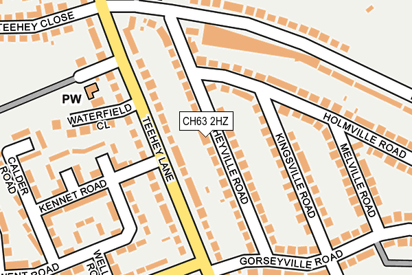 CH63 2HZ map - OS OpenMap – Local (Ordnance Survey)