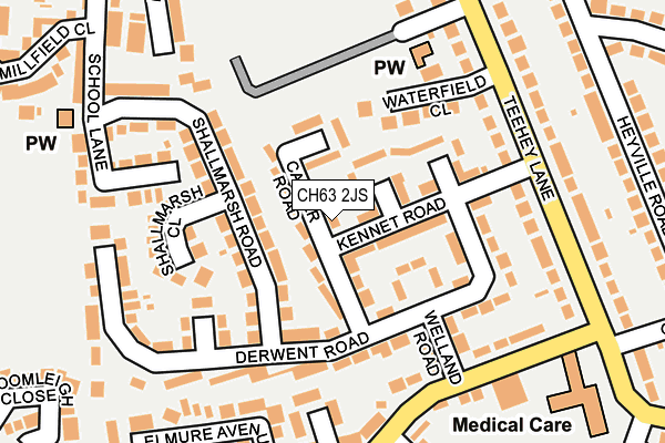 CH63 2JS map - OS OpenMap – Local (Ordnance Survey)