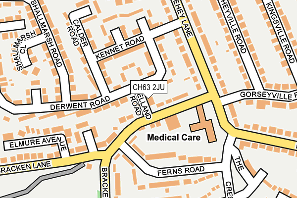 CH63 2JU map - OS OpenMap – Local (Ordnance Survey)