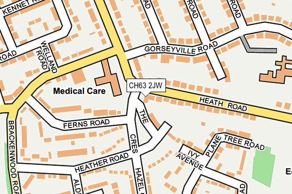 CH63 2JW map - OS OpenMap – Local (Ordnance Survey)