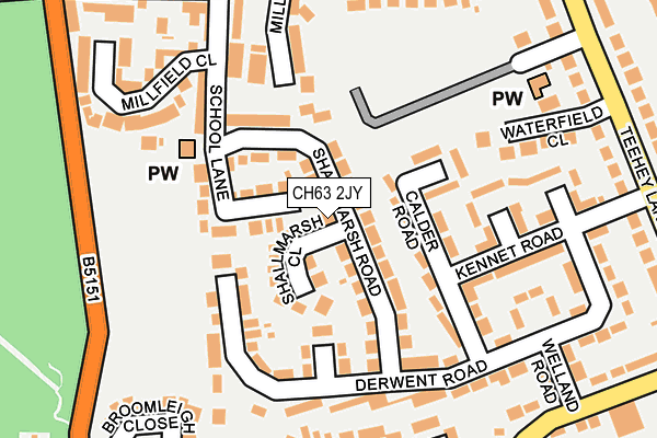 CH63 2JY map - OS OpenMap – Local (Ordnance Survey)
