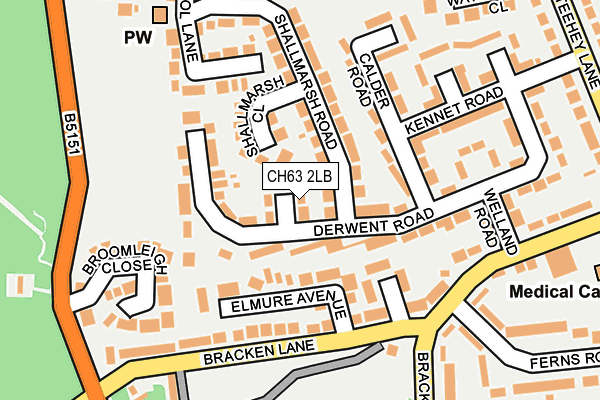 CH63 2LB map - OS OpenMap – Local (Ordnance Survey)