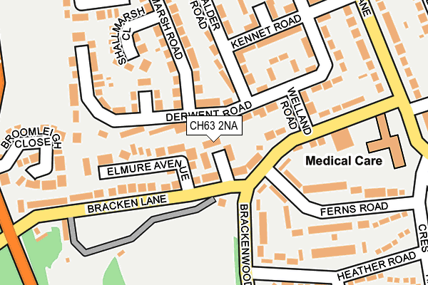 CH63 2NA map - OS OpenMap – Local (Ordnance Survey)