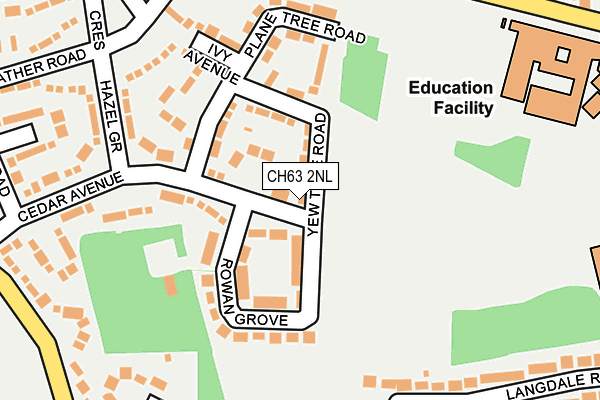 CH63 2NL map - OS OpenMap – Local (Ordnance Survey)