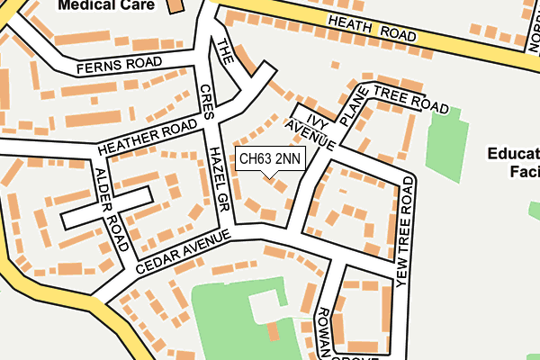 CH63 2NN map - OS OpenMap – Local (Ordnance Survey)