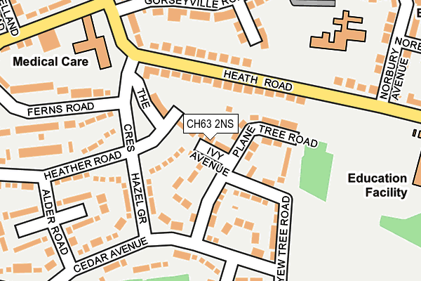CH63 2NS map - OS OpenMap – Local (Ordnance Survey)