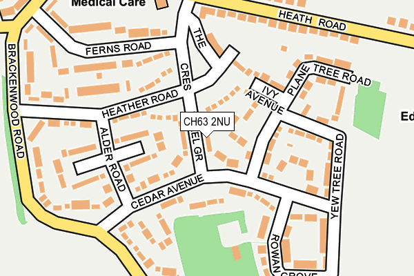 CH63 2NU map - OS OpenMap – Local (Ordnance Survey)