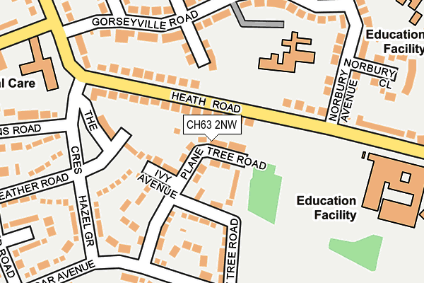 CH63 2NW map - OS OpenMap – Local (Ordnance Survey)