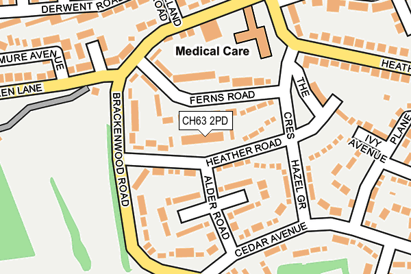 CH63 2PD map - OS OpenMap – Local (Ordnance Survey)