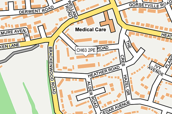 CH63 2PE map - OS OpenMap – Local (Ordnance Survey)