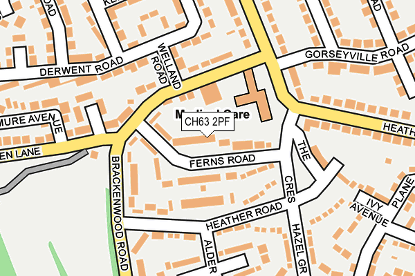 CH63 2PF map - OS OpenMap – Local (Ordnance Survey)