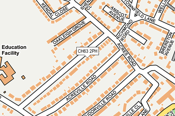 CH63 2PH map - OS OpenMap – Local (Ordnance Survey)