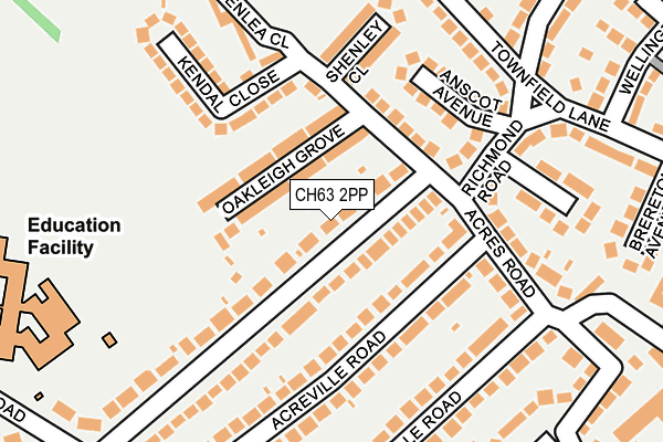 CH63 2PP map - OS OpenMap – Local (Ordnance Survey)