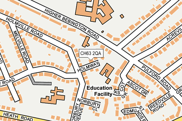 CH63 2QA map - OS OpenMap – Local (Ordnance Survey)